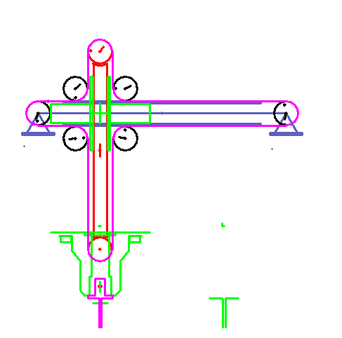 Pick&Place-Kinematik in Gantry-Bauweise mit gestellfesten Antrieben und Riemen